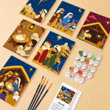 Charger l'image dans la galerie, Mini Peinture par numéros 15x20cm (6 pièces) - L'Histoire de la Nativité