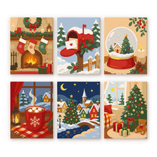 Charger l'image dans la galerie, Mini Peinture par numéros 15x20cm (6 pièces) - Souvenirs de Noël Figured'Art
