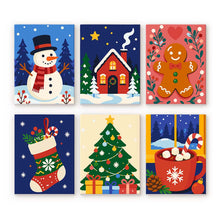 Charger l'image dans la galerie, Mini Peinture par numéros 15x20cm (6 pièces) - Les Favoris de l'Hiver Festif Figured'Art