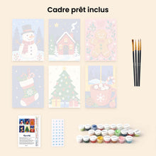 Charger l'image dans la galerie, Mini Peinture par numéros 15x20cm (6 pièces) - Les Favoris de l'Hiver Festif