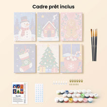 Charger l'image dans la galerie, Mini Peinture par numéros 15x20cm (6 pièces) - Les Favoris de l'Hiver Festif
