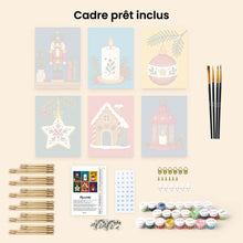 Charger l'image dans la galerie, Mini Peinture par numéros 15x20cm (6 pièces) - Traditions de Noël