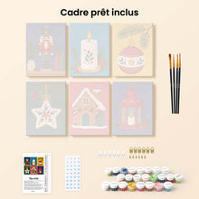 Charger l'image dans la galerie, Mini Peinture par numéros 15x20cm (6 pièces) - Traditions de Noël