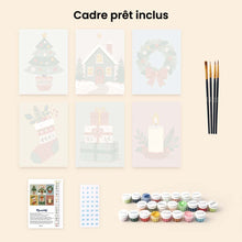 Charger l'image dans la galerie, Mini Peinture par numéros 15x20cm (6 pièces) - Collection de Décorations de Noël
