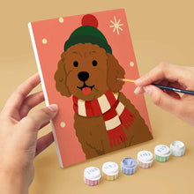 Charger l'image dans la galerie, Mini Peinture par numéros 15x20cm (6 pièces) - Chiots de Noël