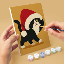 Charger l'image dans la galerie, Mini Peinture par numéros 15x20cm (6 pièces) - Les Chatons de Noël s'Amusent