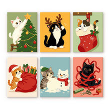 Charger l'image dans la galerie, Mini Peinture par numéros 15x20cm (6 pièces) - Aventures des Chatons des Vacances Figured'Art