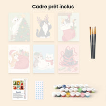 Charger l'image dans la galerie, Mini Peinture par numéros 15x20cm (6 pièces) - Aventures des Chatons des Vacances