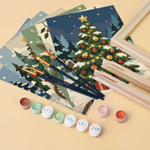 Charger l'image dans la galerie, Mini Peinture par numéros 15x20cm (6 pièces) - Ambiance de Noël