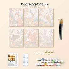 Charger l'image dans la galerie, Mini Peinture par numéros 15x20cm (6 pièces) - Petites créatures de la forêt