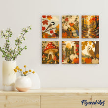 Charger l'image dans la galerie, Mini Peinture par numéros 15x20cm (6 pièces) - Récolte des bois