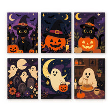 Charger l'image dans la galerie, Mini Peinture par numéros 15x20cm (6 pièces) - Amis d'Halloween Figured'Art