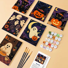 Charger l'image dans la galerie, Mini Peinture par numéros 15x20cm (6 pièces) - Amis d'Halloween