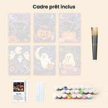 Charger l'image dans la galerie, Mini Peinture par numéros 15x20cm (6 pièces) - Amis d'Halloween