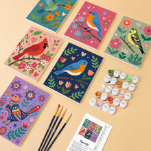 Charger l'image dans la galerie, Mini Peinture par numéros 15x20cm (6 pièces) - Floraison et chants d’oiseaux