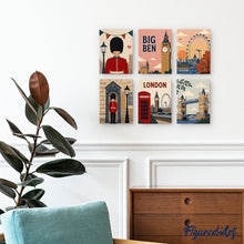 Charger l'image dans la galerie, Mini Peinture par numéros 15x20cm (6 pièces) - Cartes postales de Londres