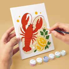 Charger l'image dans la galerie, Mini Série Peinture par Numéros 15x20cm (6 pièces) - Collection Homard Côtier