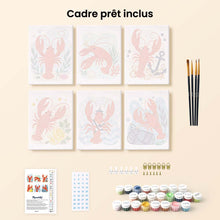 Charger l'image dans la galerie, Mini Série Peinture par Numéros 15x20cm (6 pièces) - Collection Homard Côtier