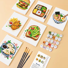 Charger l'image dans la galerie, Mini Série Peinture par Numéros 15x20cm (6 pièces) - Set Gourmand