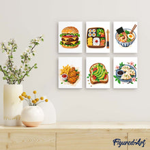 Charger l'image dans la galerie, Mini Série Peinture par Numéros 15x20cm (6 pièces) - Set Gourmand