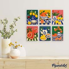 Charger l'image dans la galerie, Mini Série Peinture par Numéros 15x20cm (6 pièces) - Collection Table Italienne
