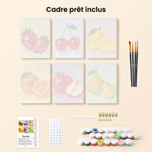 Charger l'image dans la galerie, Mini Série Peinture par Numéros 15x20cm (6 pièces) - Collection Fruits Disco