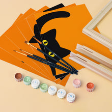 Charger l'image dans la galerie, Mini Série Peinture par Numéros 15x20cm (6 pièces) - Chat Noir Coucou
