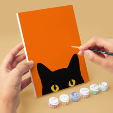 Charger l'image dans la galerie, Mini Série Peinture par Numéros 15x20cm (6 pièces) - Chat Noir Coucou