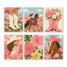 Charger l'image dans la galerie, Mini Série Peinture par Numéros 15x20cm (6 pièces) - Cowgirl Rose Figured'Art