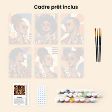 Charger l'image dans la galerie, Mini Série Peinture par Numéros 15x20cm (6 pièces) - Portraits Afro Pop Art