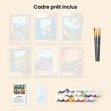 Charger l'image dans la galerie, Mini Série Peinture par Numéros 15x20cm (6 pièces) - Vues de Fenêtre