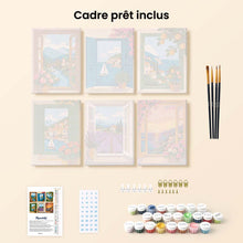 Charger l'image dans la galerie, Mini Série Peinture par Numéros 15x20cm (6 pièces) - Vues de Fenêtre