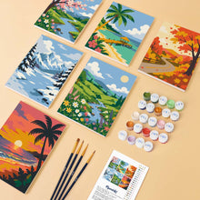 Charger l'image dans la galerie, Mini Série Peinture par Numéros 15x20cm (6 pièces) - Saisons Autour du Monde