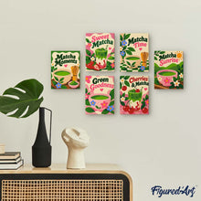 Charger l'image dans la galerie, Mini Série Peinture par Numéros 15x20cm (6 pièces) - L’Heure du Matcha