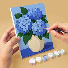 Charger l'image dans la galerie, Mini Série Peinture par Numéros 15x20cm (6 pièces) - Fleurs Sauvages Bleues