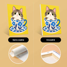 Charger l'image dans la galerie, Mini Série Peinture par Numéros 15x20cm (6 pièces) - Chats dans des Tasses de Thé