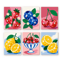 Charger l'image dans la galerie, Mini Série Peinture par Numéros 15x20cm (6 pièces) - Fruits Disco Figured'Art