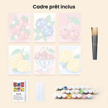 Charger l'image dans la galerie, Mini Série Peinture par Numéros 15x20cm (6 pièces) - Fruits Disco