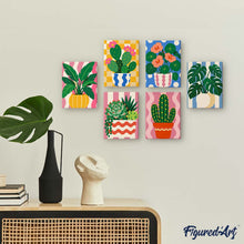Charger l'image dans la galerie, Mini Série Peinture par Numéros 15x20cm (6 pièces) - Plantes en Pot