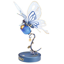 Charger l&#39;image dans la galerie, Puzzle 3D Papillon et Rose bleue