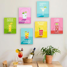 Charger l&#39;image dans la galerie, Peinture par numéros – Coffret de 6 toiles | Cocktails Célèbres