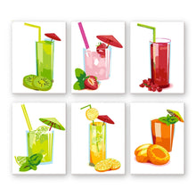 Charger l&#39;image dans la galerie, Peinture par numéros – Coffret de 6 toiles | Jus de Fruits Frais Figured&#39;Art
