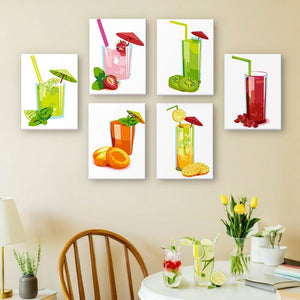 Peinture par numéros – Coffret de 6 toiles | Jus de Fruits Frais