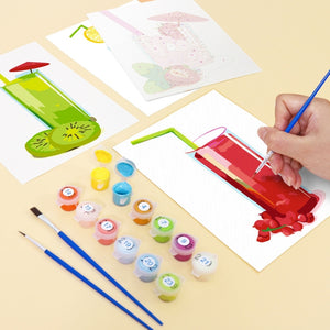 Peinture par numéros – Coffret de 6 toiles | Jus de Fruits Frais
