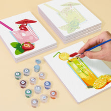 Charger l&#39;image dans la galerie, Peinture par numéros – Coffret de 6 toiles | Jus de Fruits Frais