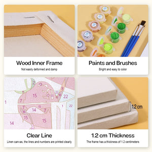 Peinture par numéros – Coffret de 6 toiles | Jus de Fruits Frais