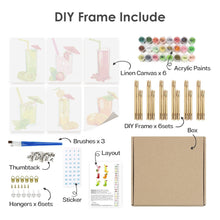 Charger l&#39;image dans la galerie, Peinture par numéros – Coffret de 6 toiles | Jus de Fruits Frais