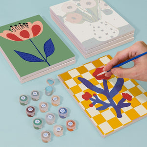 Peinture par numéros – Coffret de 6 toiles | Vases Floraux Abstraits
