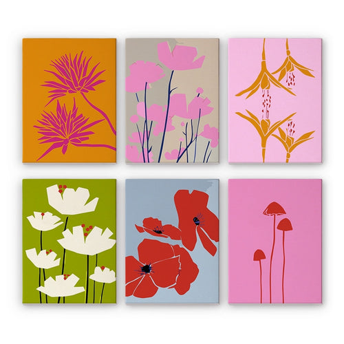 Peinture par numéros – Coffret de 6 toiles | Impressions Florales Modernes Figured'Art
