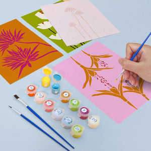 Peinture par numéros – Coffret de 6 toiles | Impressions Florales Modernes